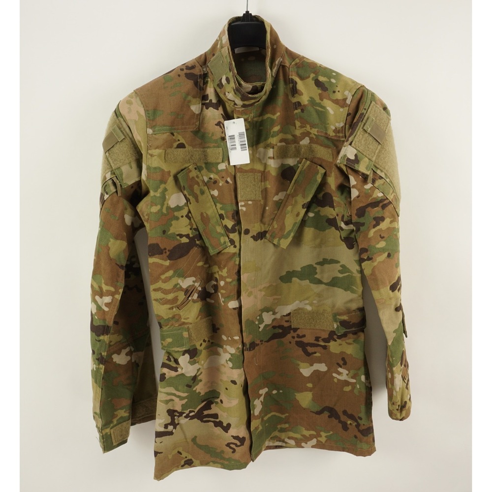 New US Military Issue Flame Resistant Air Crew Combat Coat Mens Small Long Camo